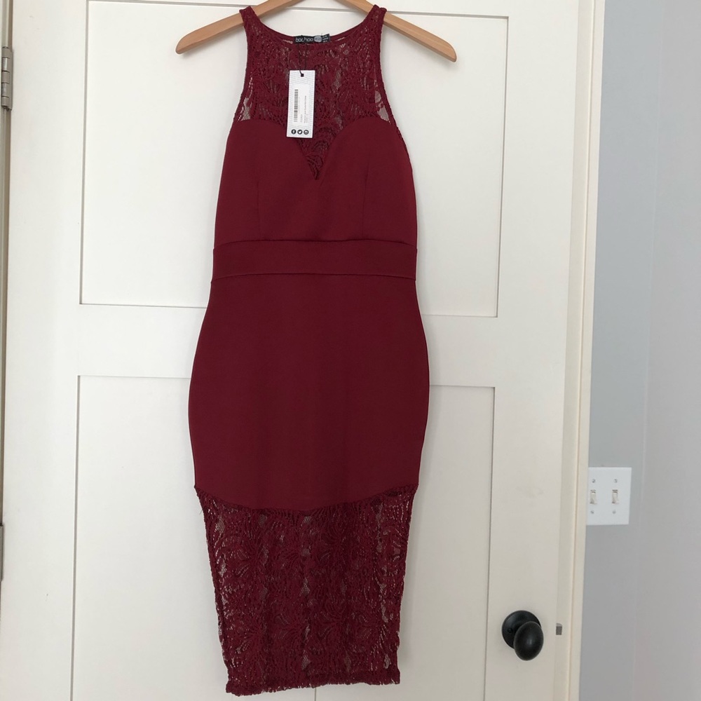 Boohoo Lace Midi dress